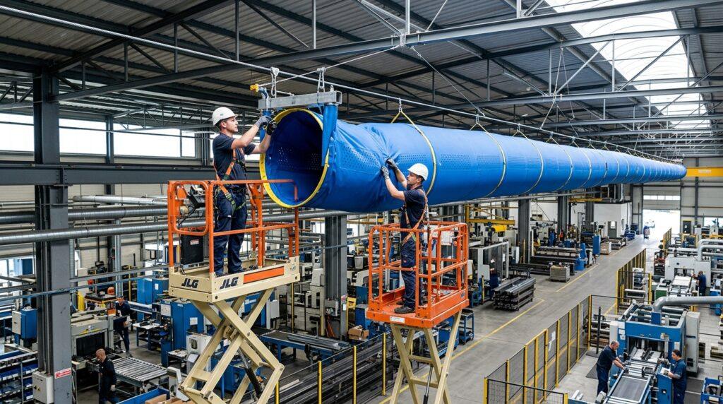 Fabric Duct Installation in Factories